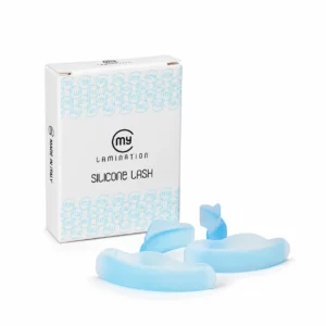 Pads bleus en silicone Silicone Lash Blue My Lamination devant leur boîte, pour le rehaussement de cils.
