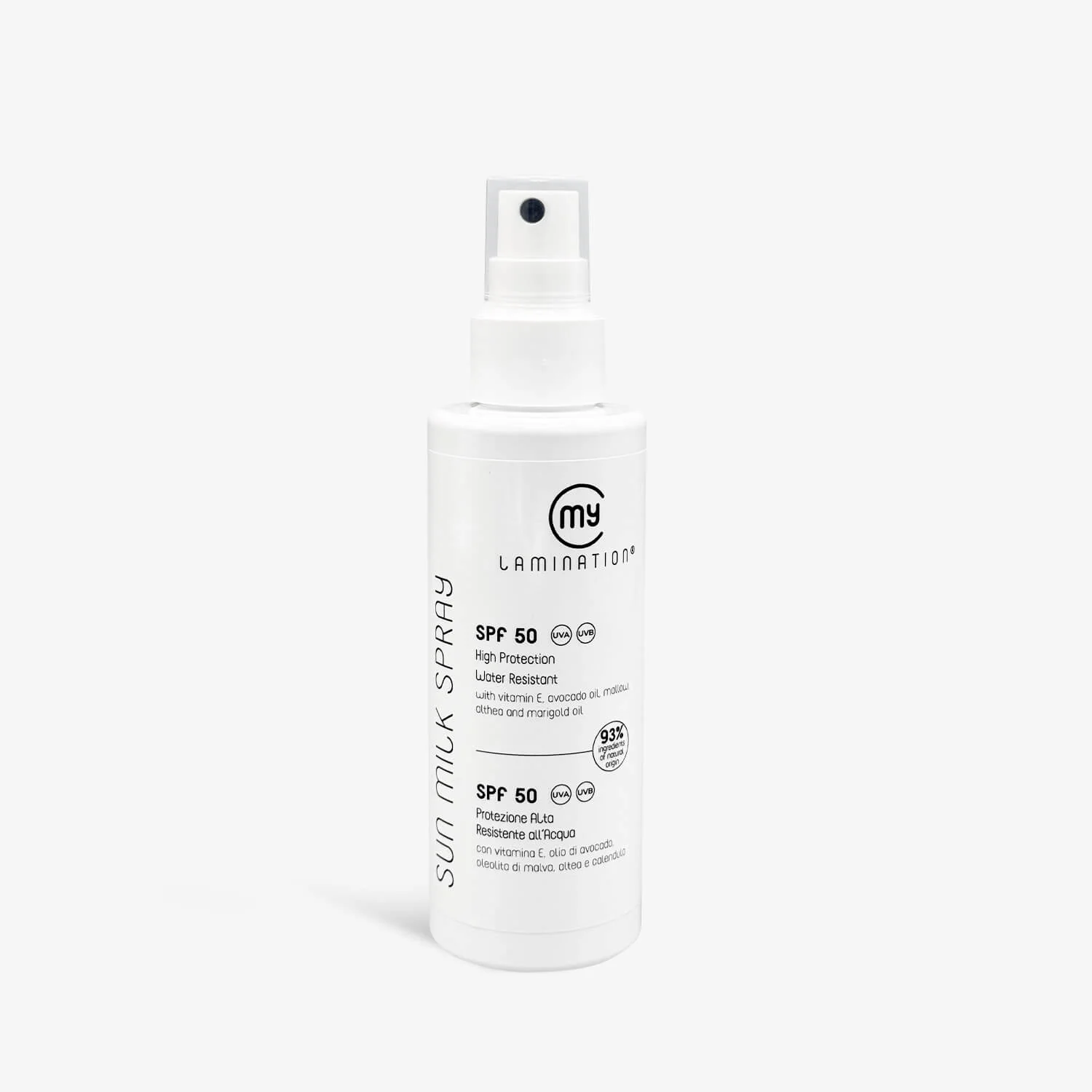 Spray Solaire SPF50 – Lait Solaire Haute Protection Peaux Sensibles My Lamination