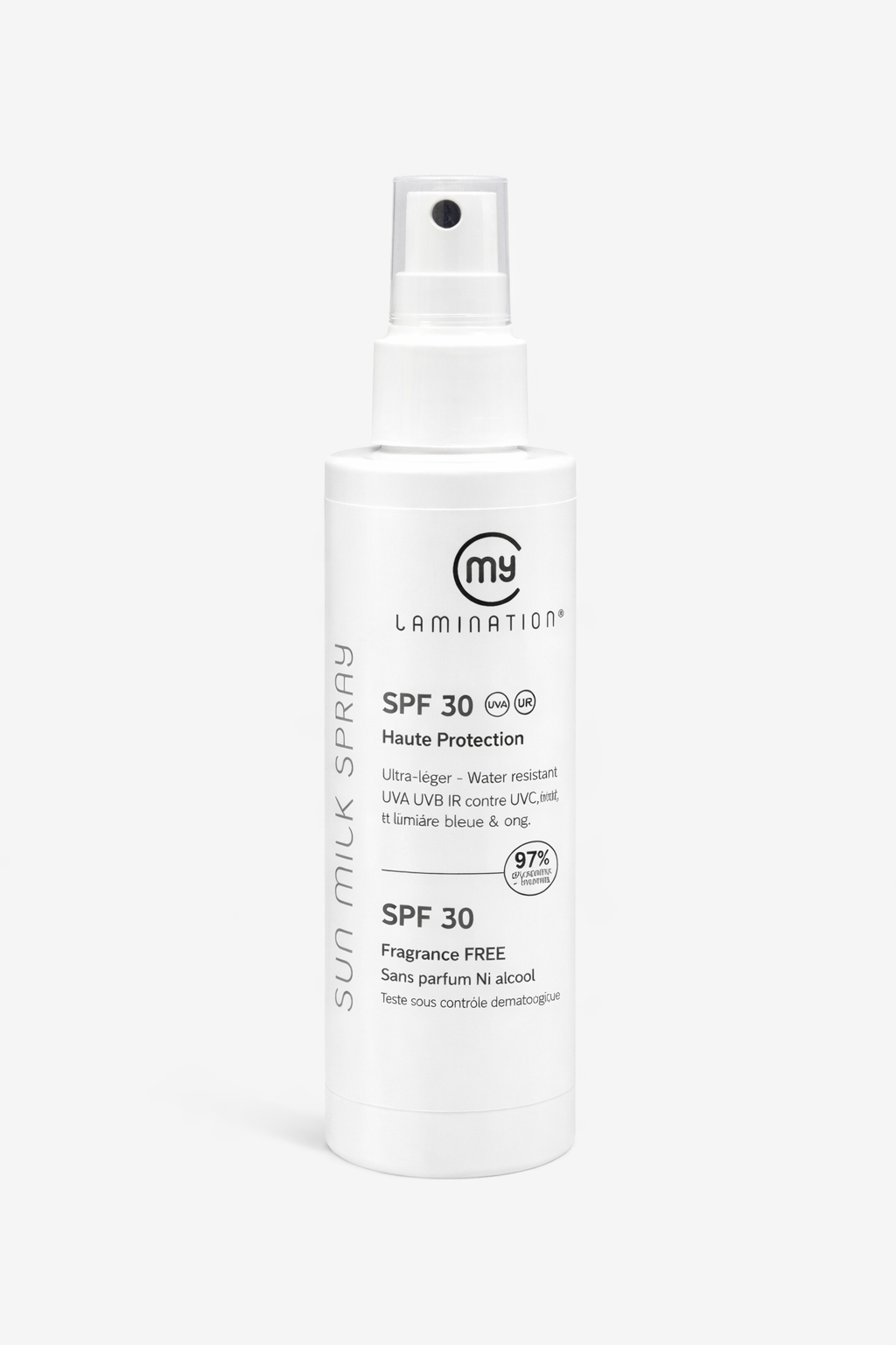 Spray Solaire SPF30 – Lait Solaire Haute Protection Peaux Sensibles My Lamination